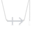 Sagittarius Zodiac Necklace with Cubic Zirconia Zircon - ( AAAA ) - Quality - Rosec Jewels