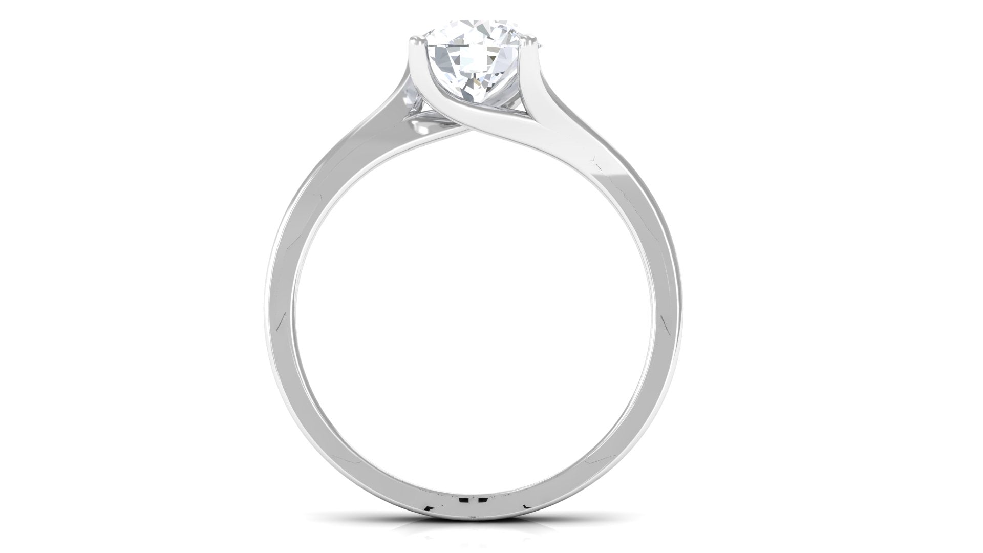 1.50 CT Moissanite Solitaire Ring in 4 Prong Twist Setting Moissanite - ( D-VS1 ) - Color and Clarity - Rosec Jewels
