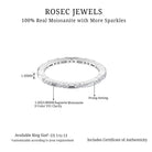 1 CT Moissanite Stackable Enhancer Ring Moissanite - ( D-VS1 ) - Color and Clarity - Rosec Jewels