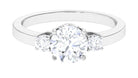 1.50 CT Simple Moissanite Round Cut Solitaire Ring Moissanite - ( D-VS1 ) - Color and Clarity - Rosec Jewels