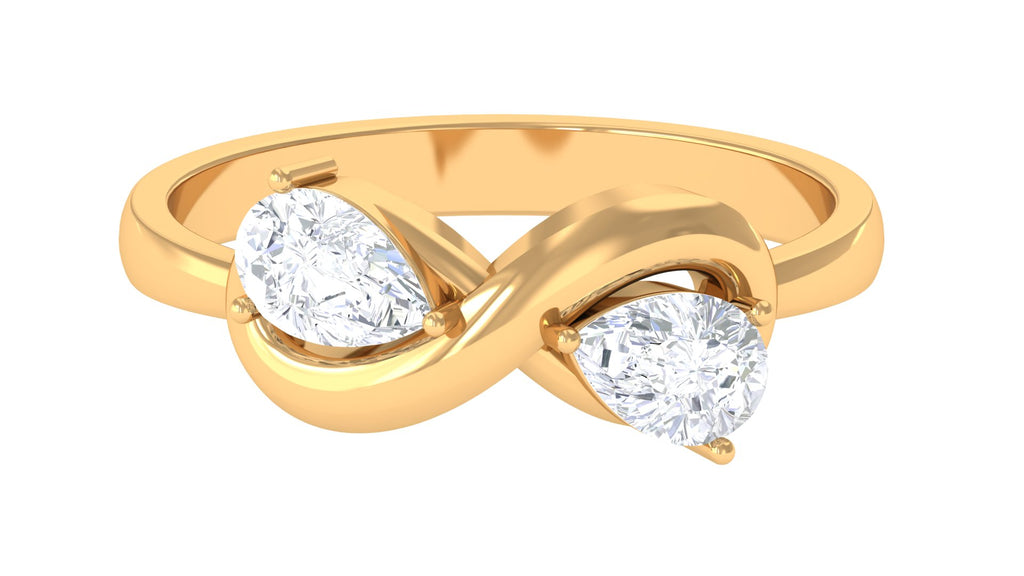 Pear Cut Diamond Toi et Moi Infinity Promise Ring Diamond - ( HI-SI ) - Color and Clarity - Rosec Jewels
