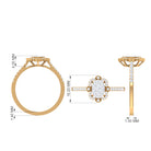 3/4 CT Diamond Solitaire Illusion Art Deco Ring Diamond - ( HI-SI ) - Color and Clarity - Rosec Jewels