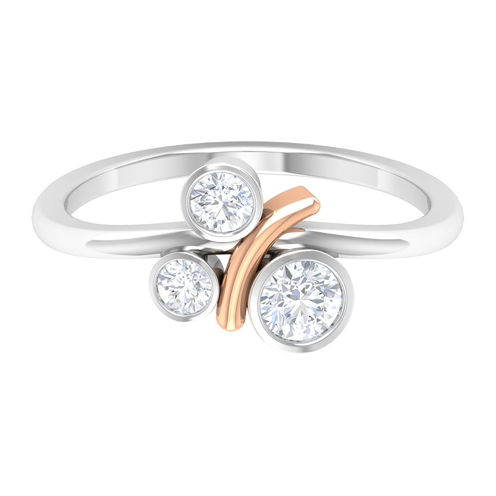 1 2 CT Round Diamond Three Stone Promise Ring