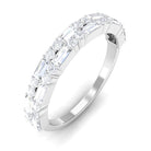 Baguette Diamond Half Eternity Ring Diamond - ( HI-SI ) - Color and Clarity - Rosec Jewels