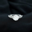 3 CT Simulated Diamond Solitaire Engagement Ring with Split Shank Zircon - ( AAAA ) - Quality - Rosec Jewels