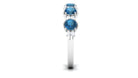 2 CT London Blue Topaz and Diamond Half Eternity Ring London Blue Topaz - ( AAA ) - Quality - Rosec Jewels