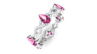 1.50 CT Natural Pink Tourmaline Crossover Eternity Ring with Diamond Pink Tourmaline - ( AAA ) - Quality - Rosec Jewels