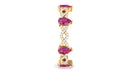 1.50 CT Natural Pink Tourmaline Crossover Eternity Ring with Diamond Pink Tourmaline - ( AAA ) - Quality - Rosec Jewels