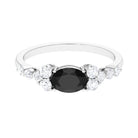 1.75 CT Solitaire Black Diamond East West Ring with Moissanite Black Diamond - ( AAA ) - Quality - Rosec Jewels