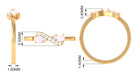 0.50 CT Rose Quartz Infinity Promise Ring with Diamond Stones Rose Quartz - ( AAA ) - Quality - Rosec Jewels
