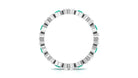Emerald and Diamond Minimal Eternity Ring Emerald - ( AAA ) - Quality - Rosec Jewels