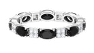 Black Spinel Wedding Anniversary Eternity Band Ring Black Spinel - ( AAA ) - Quality - Rosec Jewels