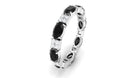 Black Spinel Wedding Anniversary Eternity Band Ring Black Spinel - ( AAA ) - Quality - Rosec Jewels
