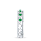 Natural Emerald and Diamond Designer Band Ring Emerald - ( AAA ) - Quality - Rosec Jewels