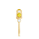 Oval Yellow Sapphire Wedding Anniversary Stackable Ring Yellow Sapphire - ( AAA ) - Quality - Rosec Jewels