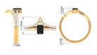 Created Black Diamond and Diamond Bridal Ring Set Lab Created Black Diamond - ( AAAA ) - Quality - Rosec Jewels