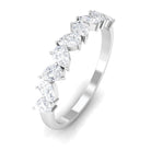 Claw Set Pear Cut Diamond Elegant Semi Eternity Ring Diamond - ( HI-SI ) - Color and Clarity - Rosec Jewels