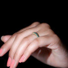 Emerald and Diamond Wedding Band Ring Emerald - ( AAA ) - Quality - Rosec Jewels