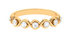 Round Cut Real Diamond Infinity Half Eternity Ring Diamond - ( HI-SI ) - Color and Clarity - Rosec Jewels