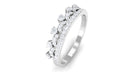 Round Diamond Crown Half Eternity Ring Diamond - ( HI-SI ) - Color and Clarity - Rosec Jewels
