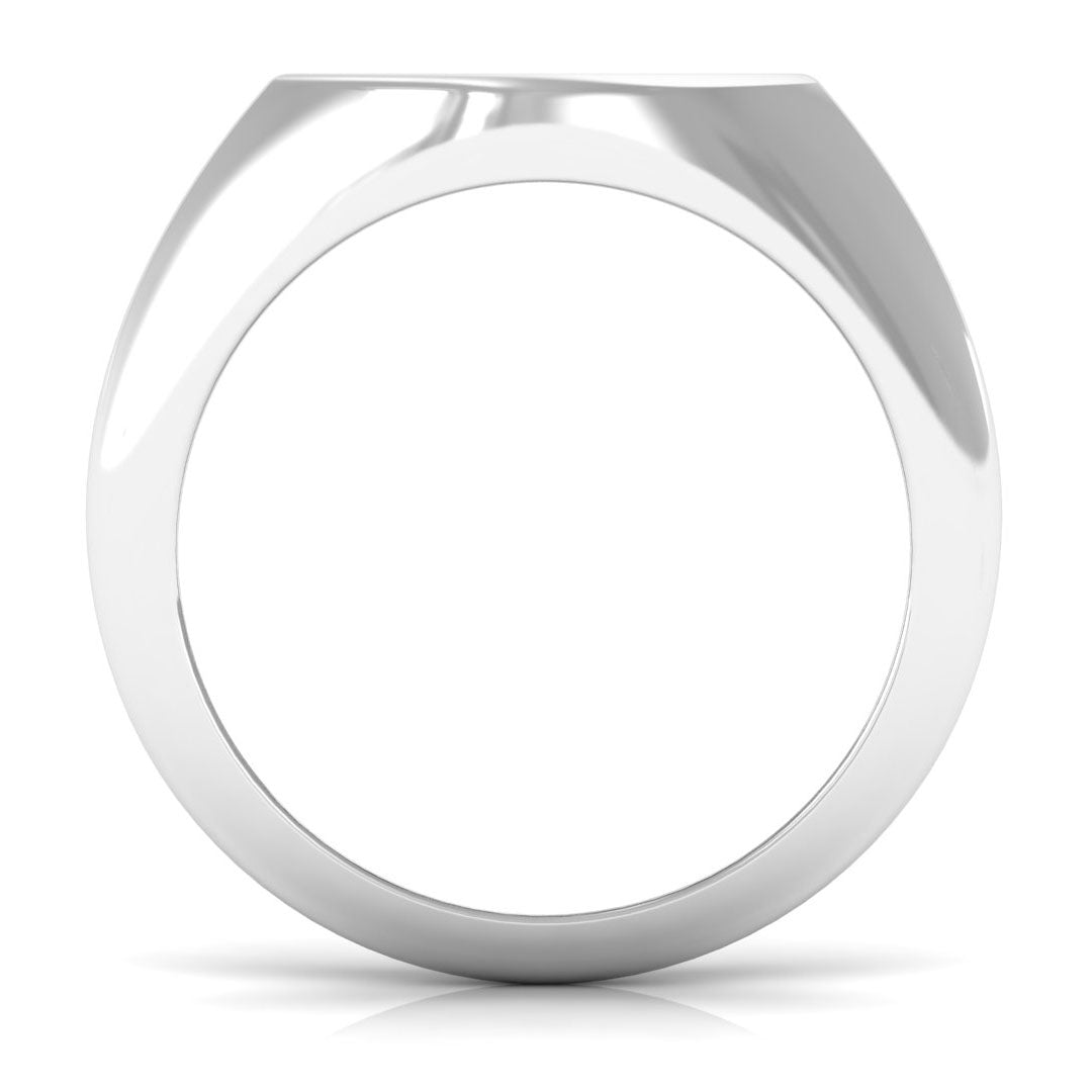 Cubic Zirconia Gemini Zodiac Signet Ring Zircon - ( AAAA ) - Quality - Rosec Jewels