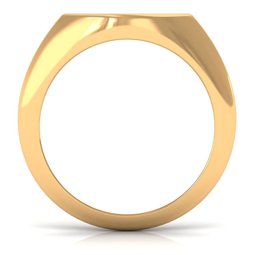Certified CZ Cancer Zodiac Signet Ring Zircon - ( AAAA ) - Quality - Rosec Jewels