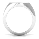 Certified CZ Zodiac Capricorn Signet Unisex Ring Zircon - ( AAAA ) - Quality - Rosec Jewels