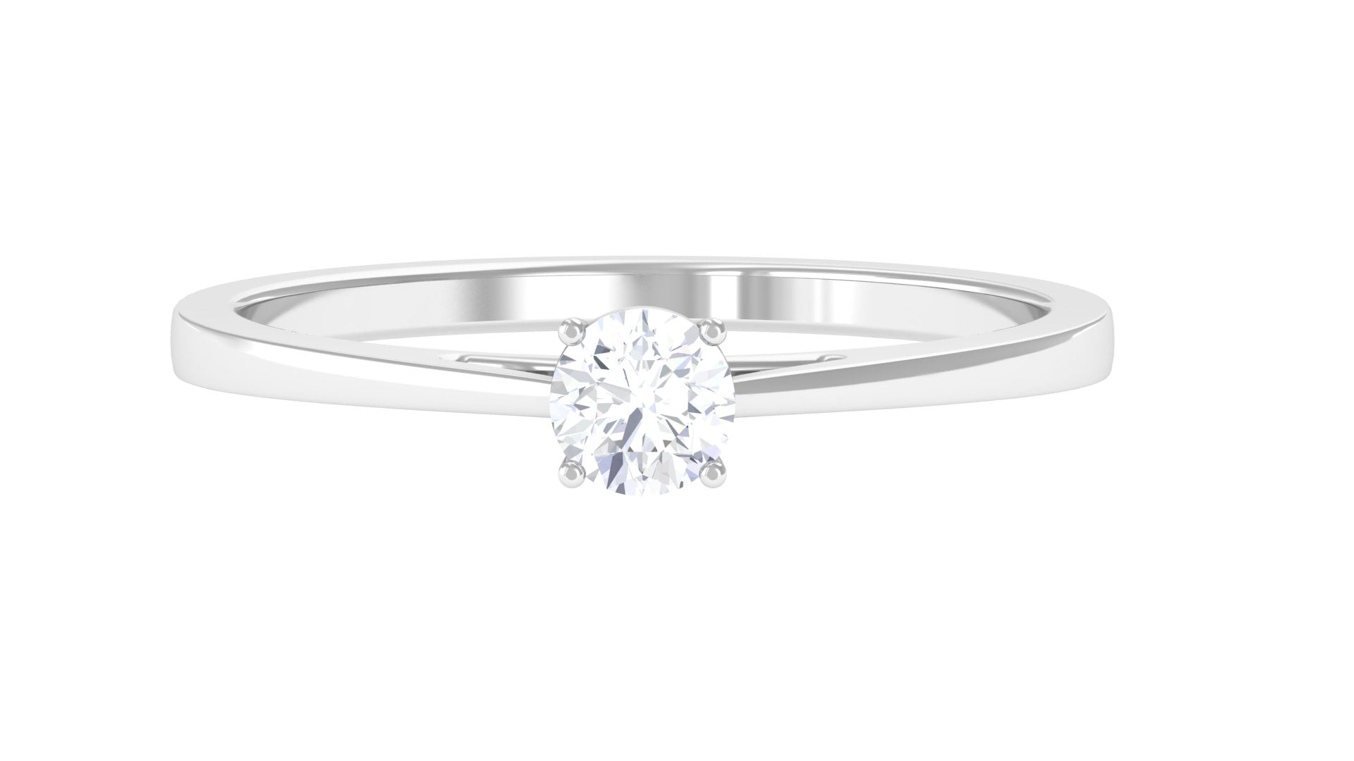 Dainty Moissanite Solitaire Promise Ring Moissanite - ( D-VS1 ) - Color and Clarity - Rosec Jewels