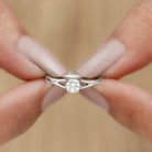 Solitaire Ring with Moissanite in 4 Claw Setting Moissanite - ( D-VS1 ) - Color and Clarity - Rosec Jewels