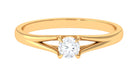 Solitaire Ring with Moissanite in 4 Claw Setting Moissanite - ( D-VS1 ) - Color and Clarity - Rosec Jewels
