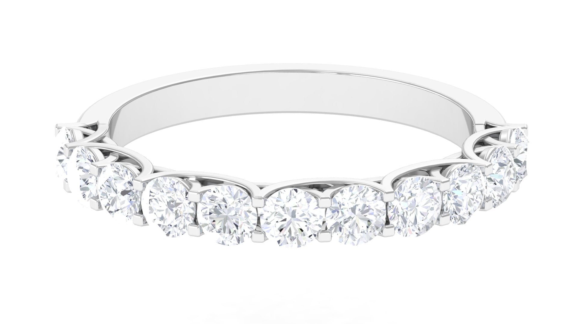 1.25 CT Zircon Half Eternity Ring Zircon - ( AAAA ) - Quality - Rosec Jewels