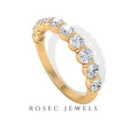 1.25 CT Diamond Eternity Ring in Bar Setting Diamond - ( HI-SI ) - Color and Clarity - Rosec Jewels