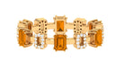 1.25 CT Emerald Cut Citrine Eternity Ring with Diamond Stones Citrine - ( AAA ) - Quality - Rosec Jewels