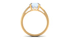 1 CT Round Diamond Solitaire Engagement Ring with Surprise Diamond Moonstone - ( AAA ) - Quality - Rosec Jewels