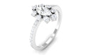 1 CT Marquise Zircon Cluster Engagement Ring in Gold Zircon - ( AAAA ) - Quality - Rosec Jewels