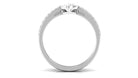 1 CT Bezel Set Cubic Zirconia Solitaire Bridal Ring Set in Gold Zircon - ( AAAA ) - Quality - Rosec Jewels