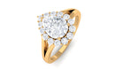 1.75 CT Split Shank Zircon Teardrop Engagement Ring in Gold Zircon - ( AAAA ) - Quality - Rosec Jewels