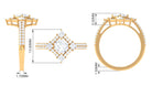 2 CT Cubic Zirconia Statement Engagement Ring Zircon - ( AAAA ) - Quality - Rosec Jewels