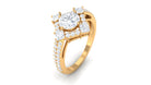 2 CT Cubic Zirconia Statement Engagement Ring Zircon - ( AAAA ) - Quality - Rosec Jewels