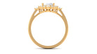 2.75 CT Oval Zircon Unique Engagement Ring in Gold Zircon - ( AAAA ) - Quality - Rosec Jewels
