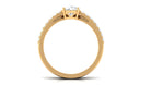 2 CT Zircon Solitaire Bridal Ring Set in Gold Zircon - ( AAAA ) - Quality - Rosec Jewels