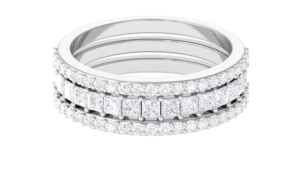 Zircon Stackable Band Ring Set of 3