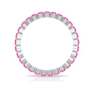 1.50 CT Pink Sapphire Floating Eternity Ring Pink Sapphire - ( AAA ) - Quality - Rosec Jewels