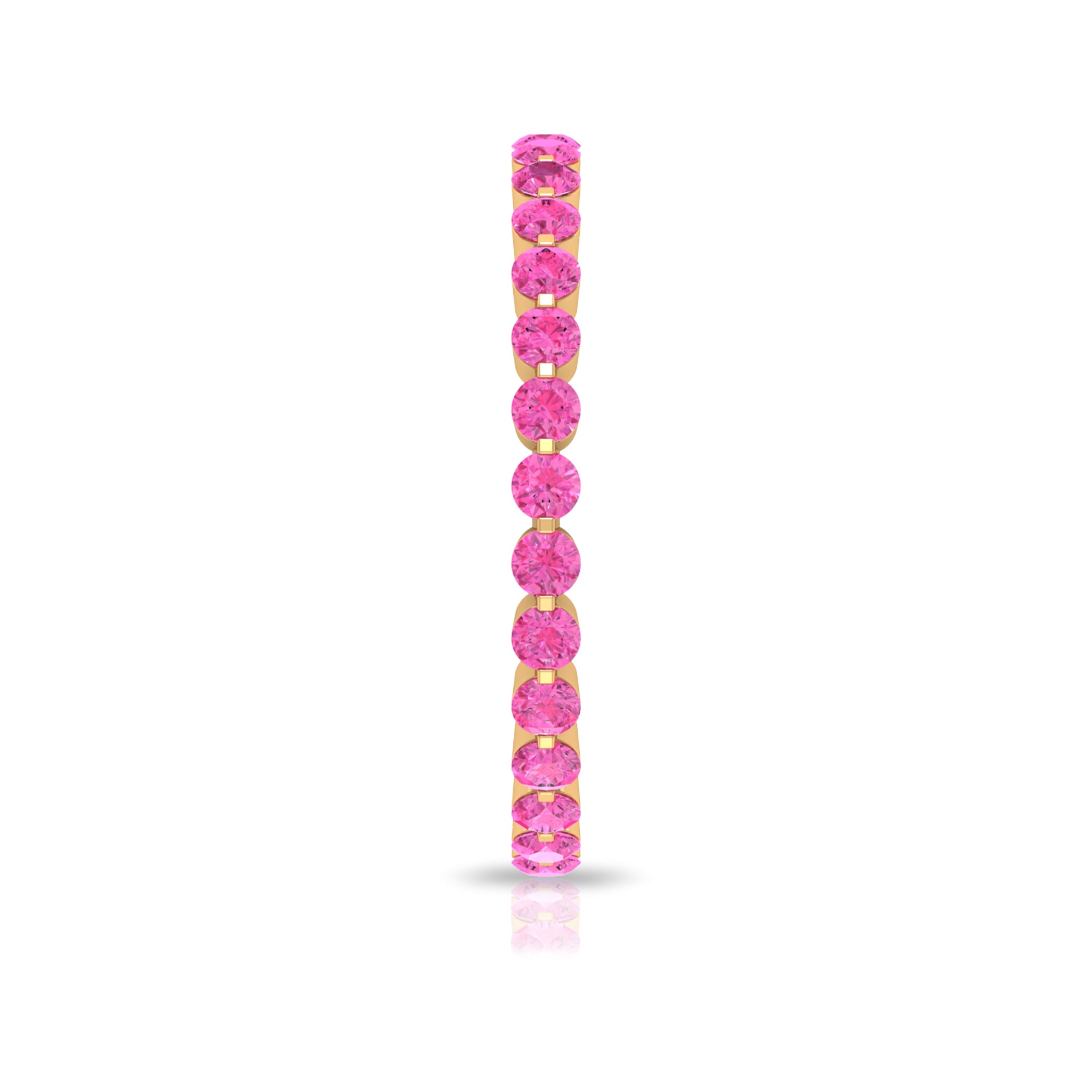 1.50 CT Pink Sapphire Floating Eternity Ring Pink Sapphire - ( AAA ) - Quality - Rosec Jewels