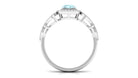 Vintage Aquamarine and Diamond Milgrain Engagement Ring Aquamarine - ( AAA ) - Quality - Rosec Jewels