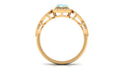 Vintage Aquamarine and Diamond Milgrain Engagement Ring Aquamarine - ( AAA ) - Quality - Rosec Jewels