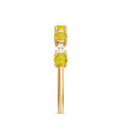 3/4 CT Yellow Sapphire and Diamond Minimal Stackable Gold Ring Yellow Sapphire - ( AAA ) - Quality - Rosec Jewels