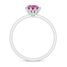 3/4 CT Natural Pink Tourmaline Solitaire Ring in Gold Pink Tourmaline - ( AAA ) - Quality - Rosec Jewels