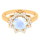 1.25 CT Moonstone Star Shape Engagement Ring with Diamond Moonstone - ( AAA ) - Quality - Rosec Jewels