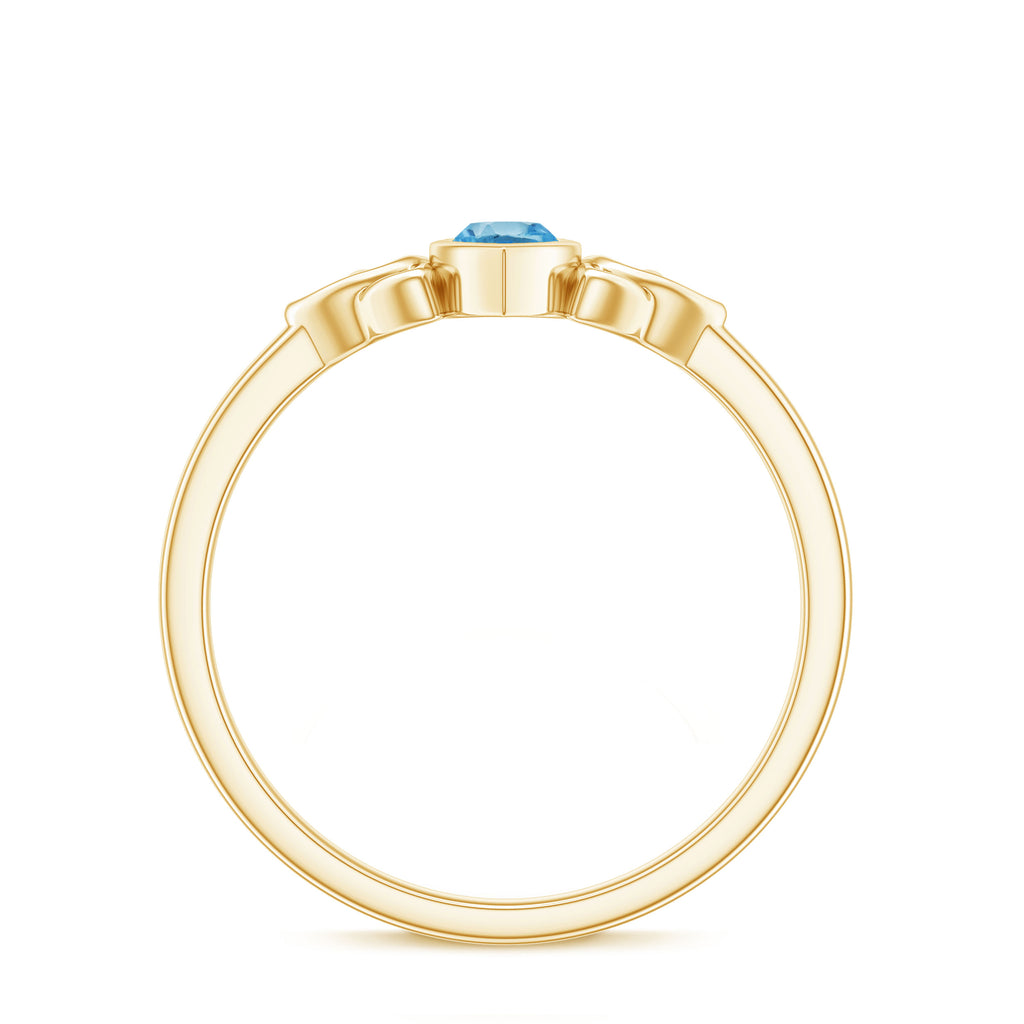0.50 CT Marquise Cut Swiss Blue Topaz Solitaire Ring in Gold Swiss Blue Topaz - ( AAA ) - Quality - Rosec Jewels